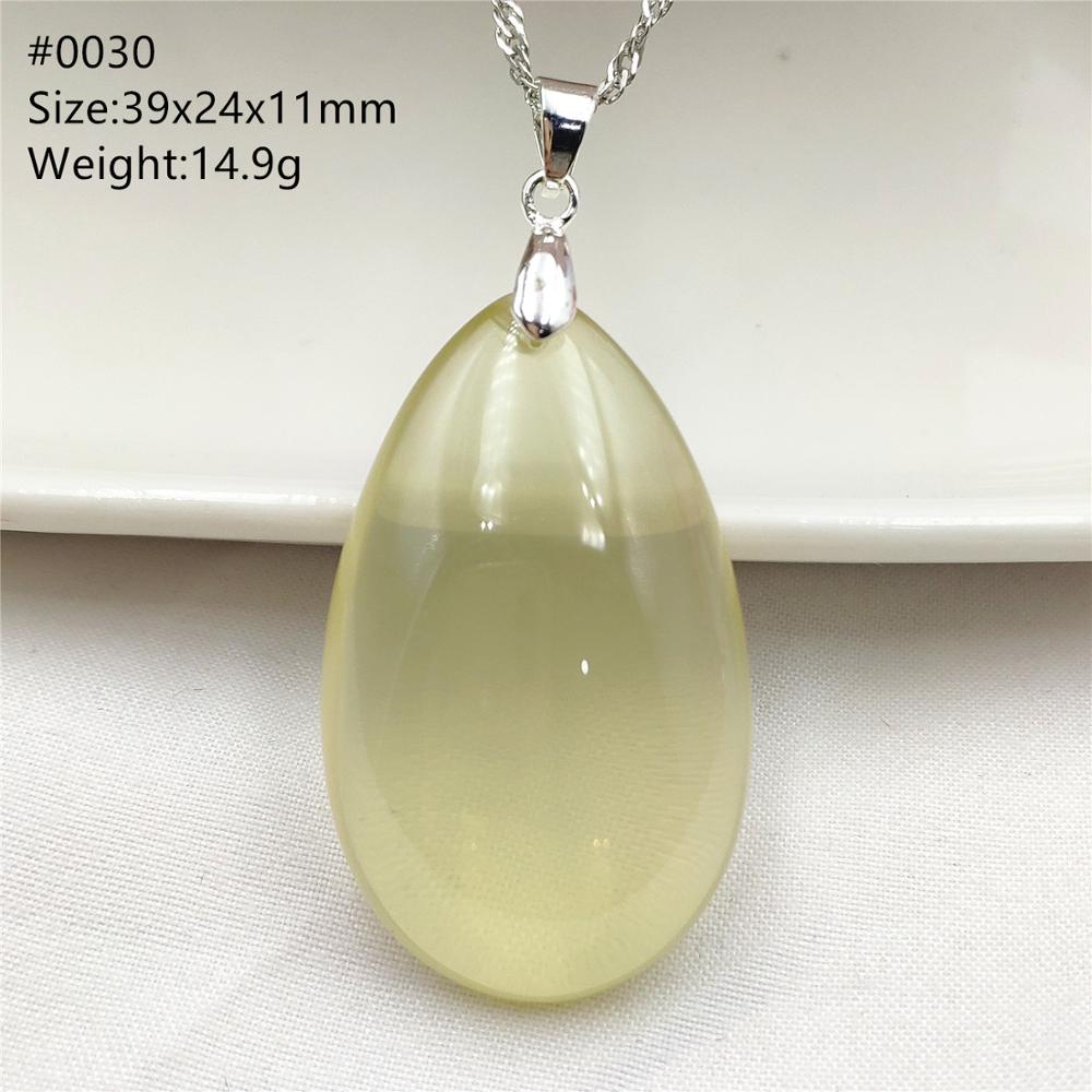 Crystal Pendant Necklace Natural Stone - ธรรมชาติ Citrine สีเหลืองควอตซ์ Water Drop จี้สร้อยคอผู้หญิงมั่งคั่ง
