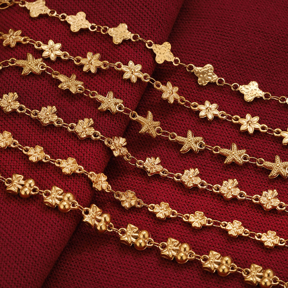 โซ่สแตนเลสสตีลรูปดาวดอกไม้ 1 เ - Body Jewelry บทวิจารณ์และราคา