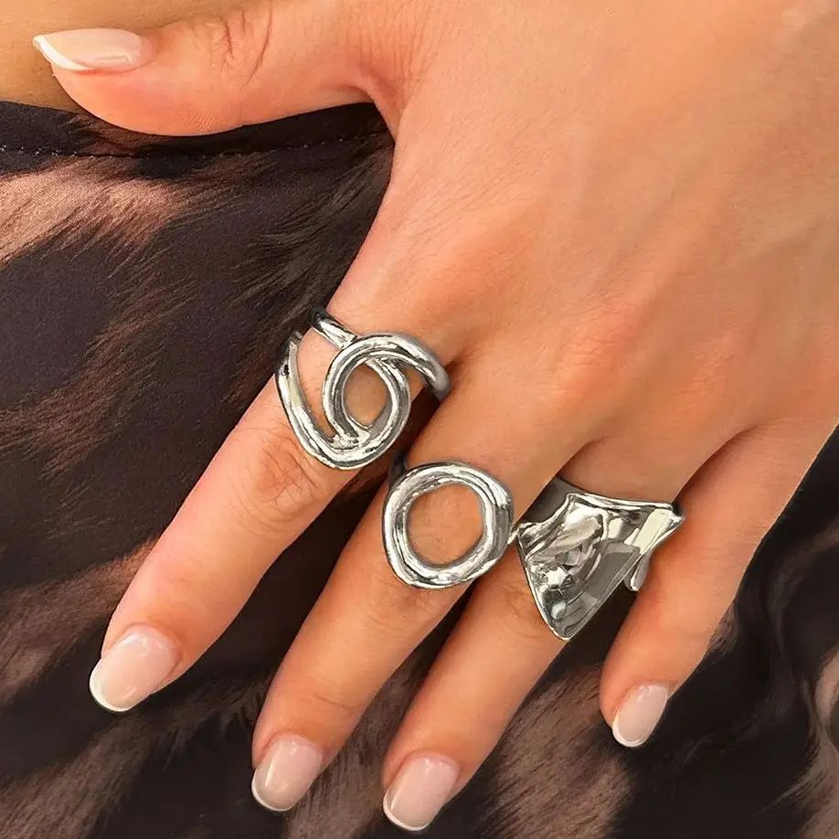 DIEZI 3 ชิ้น/เซ็ตใหม่ Punk แฟช - Vintage Punk Knuckle Rings Set บทวิจารณ์และราคา