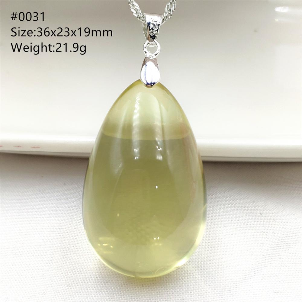 ธรรมชาติ Citrine สีเหลืองควอตซ - Crystal Pendant Necklace Natural Stone บทวิจารณ์และราคา