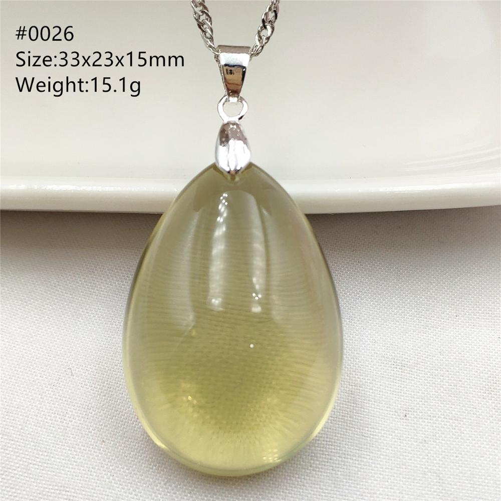 ธรรมชาติ Citrine สีเหลืองควอตซ - Crystal Pendant Necklace Natural Stone บทวิจารณ์และราคา