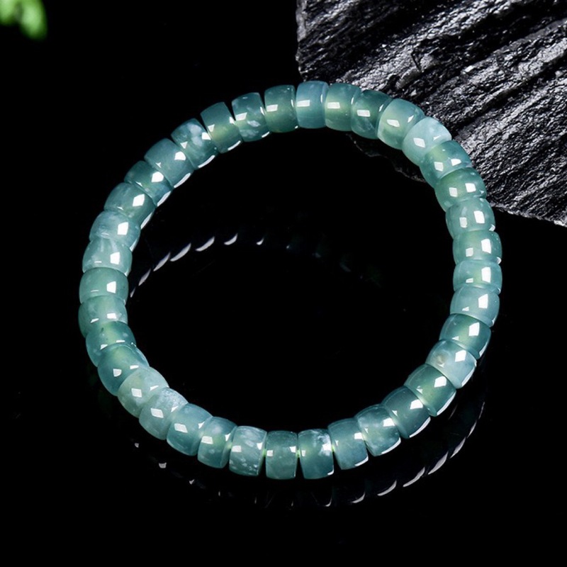 หยกแท้เกรดเอ สีน้ำเงินแบบโบราณ - Bracelets บทวิจารณ์และราคา