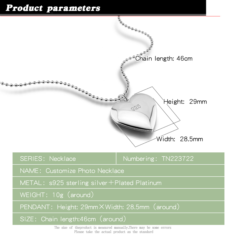 Eternal Love Heart Choker 925จ - Heart Locket Necklace Photo บทวิจารณ์และราคา