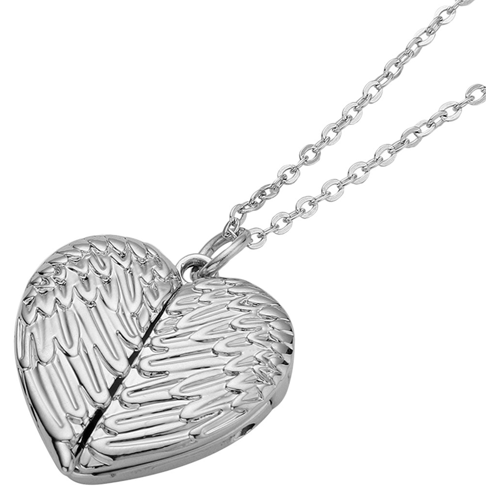 สร้อยคอจี้รูปหัวใจสำหรับผู้หญิ - Heart Locket Necklace Photo บทวิจารณ์และราคา