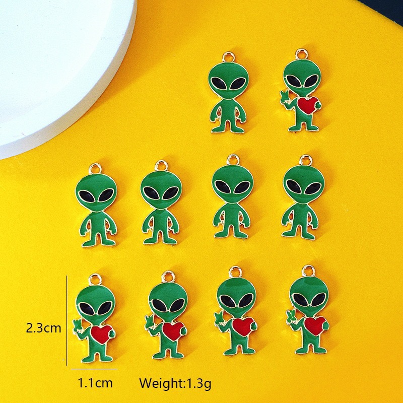 จี้โลหะผสมรูปเอเลี่ยนแบบเรียบง - Earrings บทวิจารณ์และราคา
