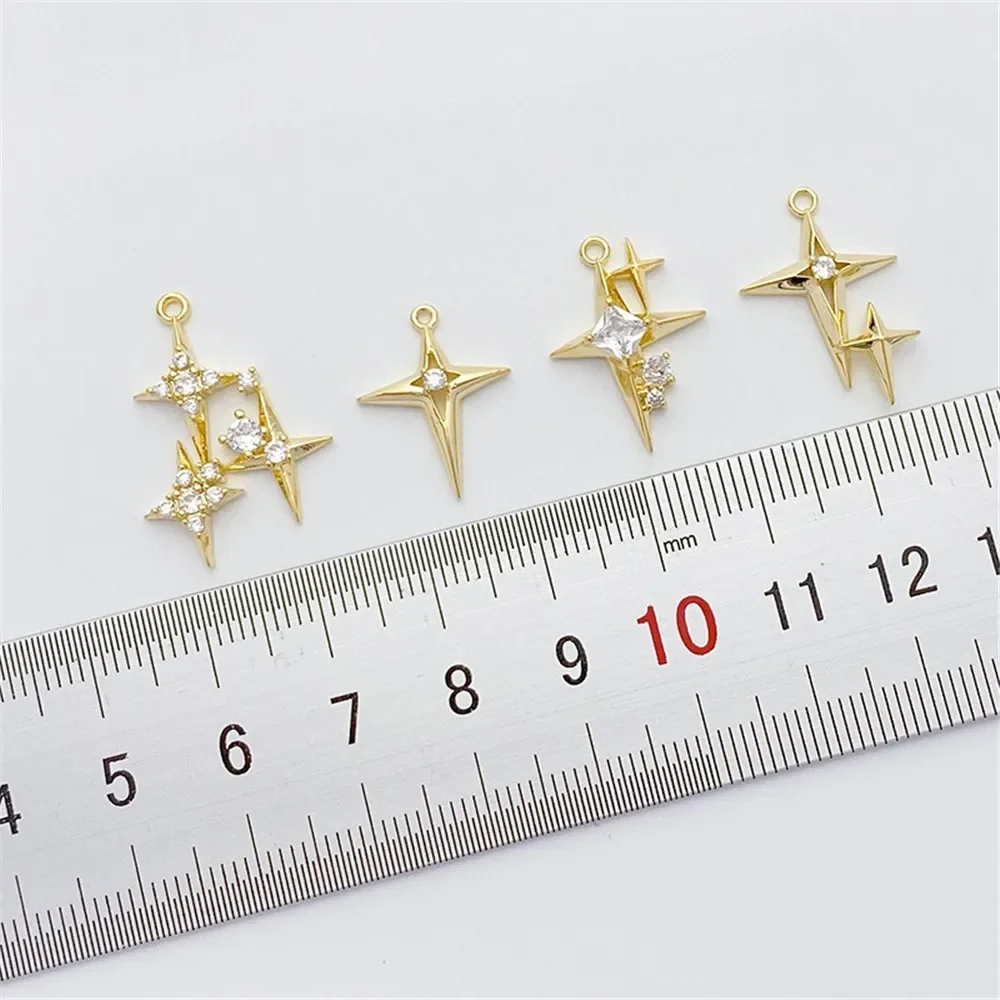 จี้รูปดาวกางเขนประดับเพชรซิคอน - Cross Pendant Necklace Gold บทวิจารณ์และราคา