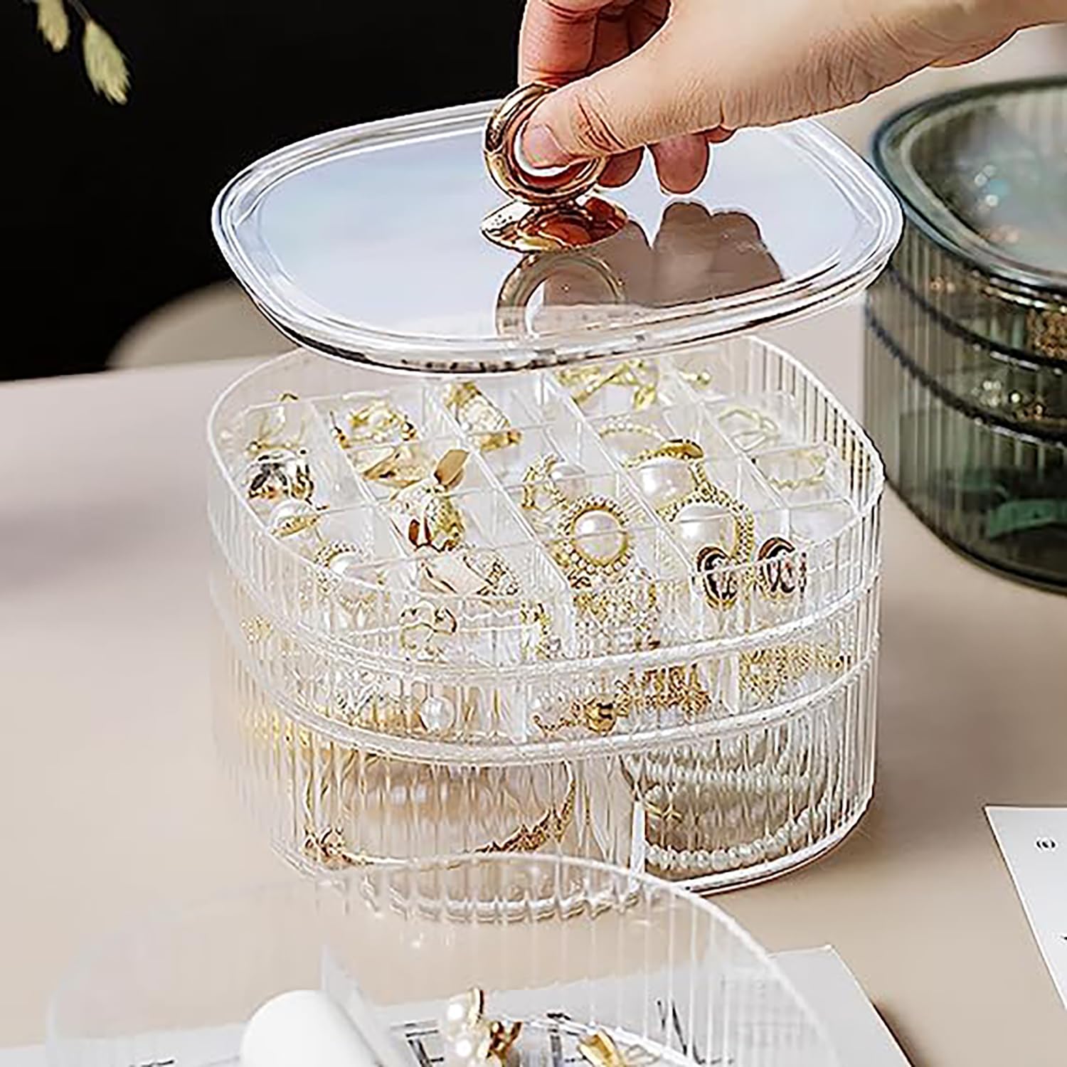 กล่องใส่เครื่องประดับแบบใส 3 ช - Earrings บทวิจารณ์และราคา
