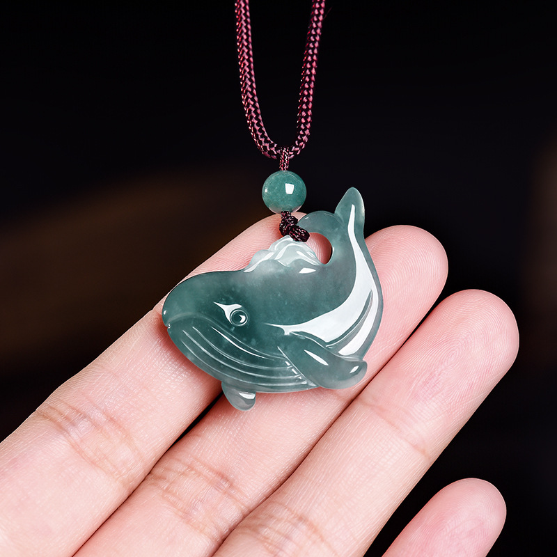จี้สร้อยคอหยกพม่าแท้รูปปลาวาฬ  - Necklaces บทวิจารณ์และราคา