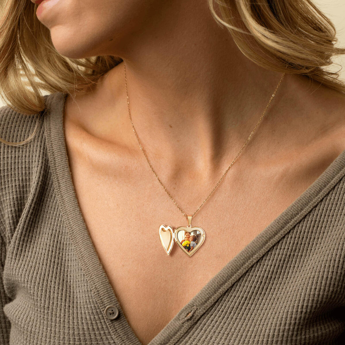 เครื่องประดับสแตนเลสหัวใจ Lock - Heart Locket Necklace Photo บทวิจารณ์และราคา