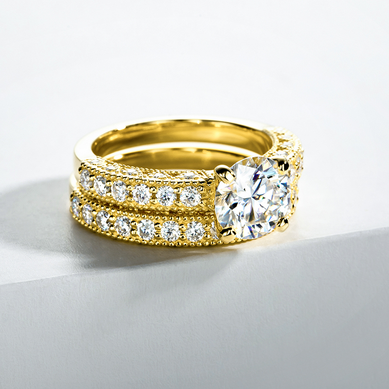 ชุดแหวนสำหรับผู้หญิง เงินแท้ 9 - Moissanite Engagement Ring 1 Carat บทวิจารณ์และราคา