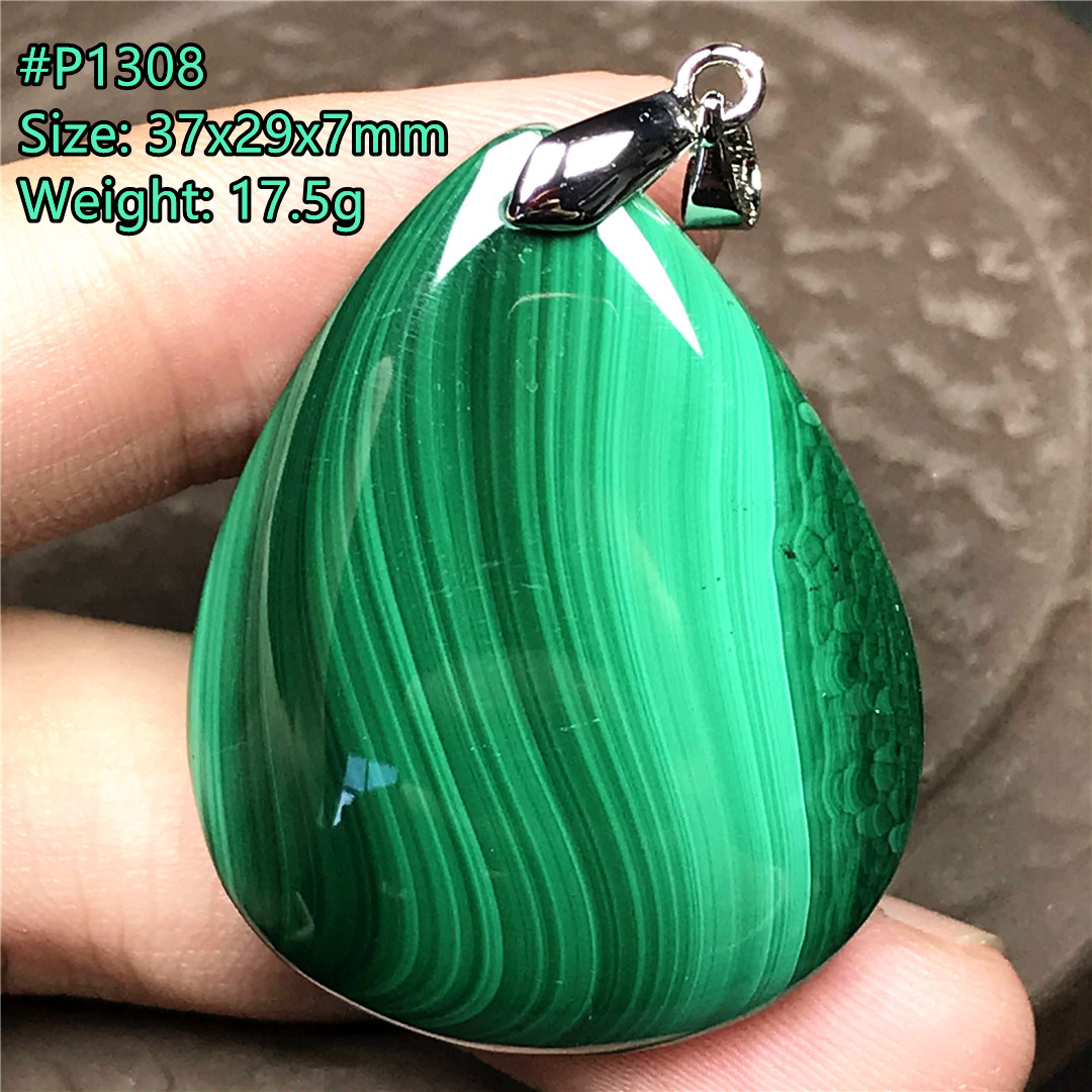 ธรรมชาติ Malachite สีเขียว Chr - Crystal Pendant Necklace Natural Stone บทวิจารณ์และราคา