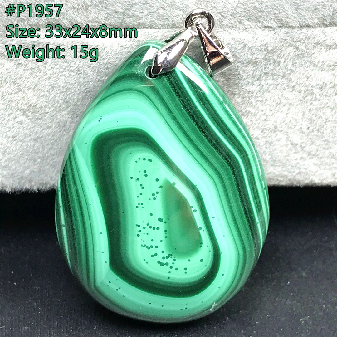 ธรรมชาติ Malachite สีเขียว Chr - Crystal Pendant Necklace Natural Stone บทวิจารณ์และราคา