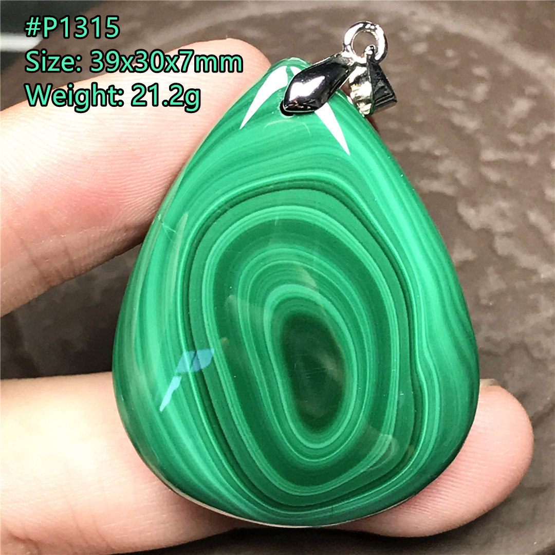 ธรรมชาติ Malachite สีเขียว Chr - Crystal Pendant Necklace Natural Stone บทวิจารณ์และราคา
