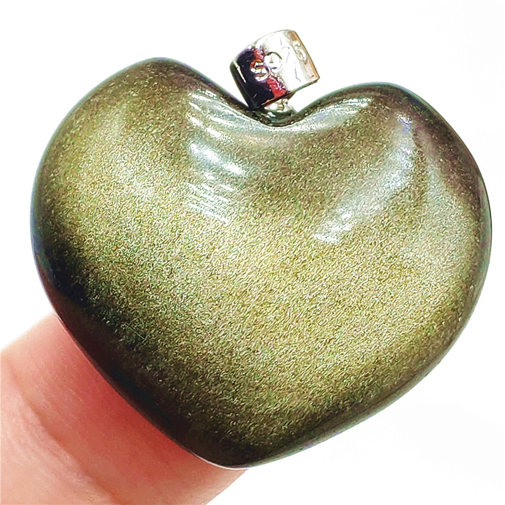 สร้อยคอจี้หินออบซิเดียนสีทองธร - Crystal Pendant Necklace Natural Stone บทวิจารณ์และราคา