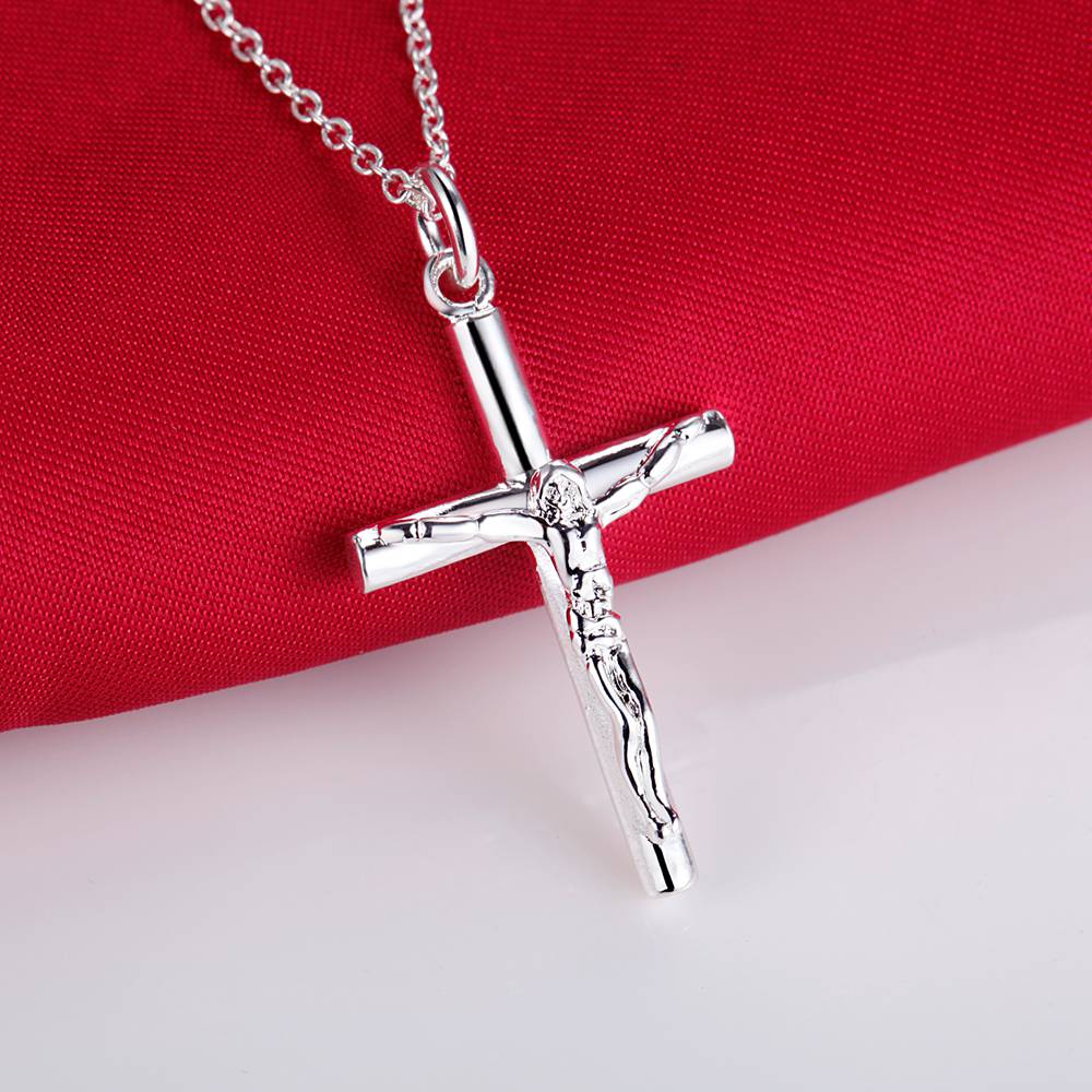 สร้อยคอเงินแท้ 925 ลายกางเขน ส - 925 Sterling Silver Chain Necklace Men บทวิจารณ์และราคา