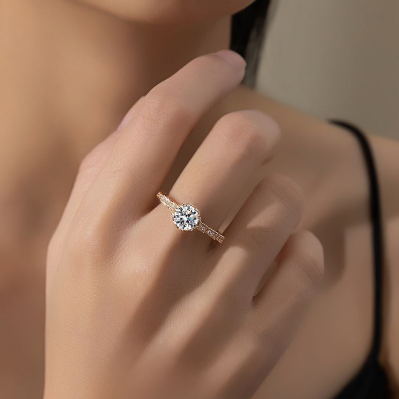แหวนช่อดอกไม้สี่แฉก 1 กะรัต สำ - Moissanite Engagement Ring 1 Carat บทวิจารณ์และราคา
