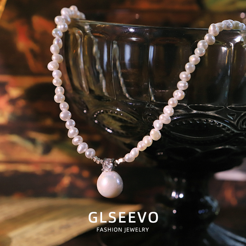 สร้อยคอมุกน้ำจืดแฟชั่นใหม่ประด - Pearl Choker Necklace Vintage บทวิจารณ์และราคา