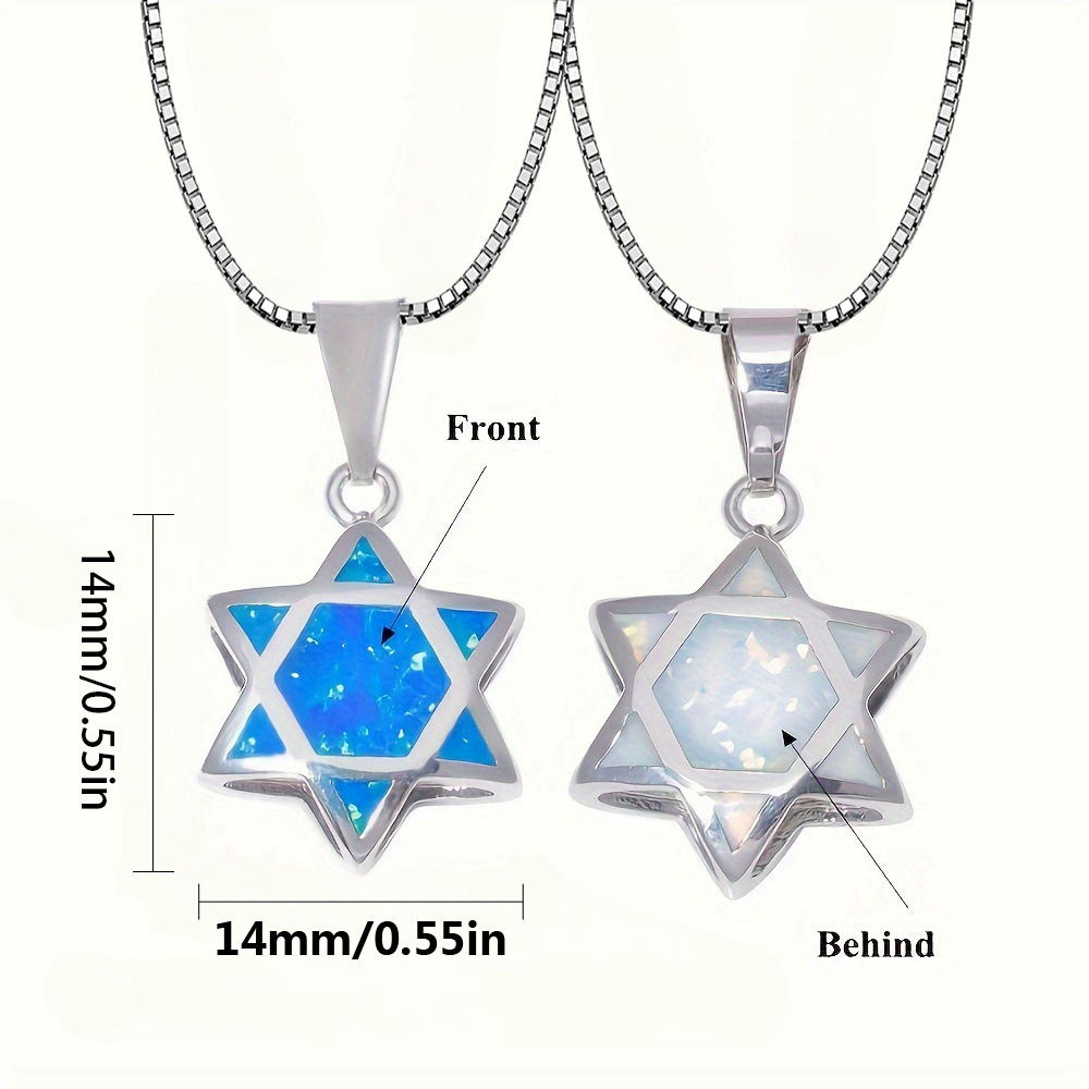 จี้สร้อยคอรูปดาวหกแฉกโอปอลแบบก - Necklaces บทวิจารณ์และราคา