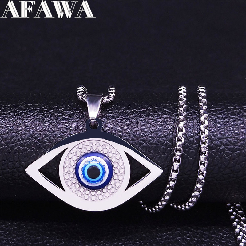 อิสลาม ฮัมซา สร้อยคอตาปีศาจสีฟ - Necklaces บทวิจารณ์และราคา