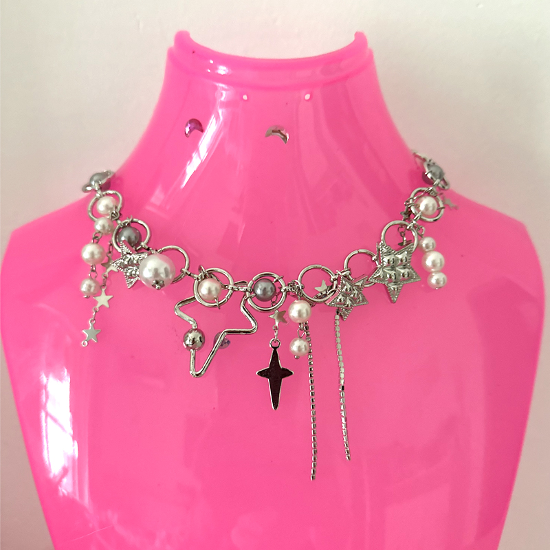เครื่องประดับ Y2K สร้อยคอไข่มุ - Pearl Choker Necklace Vintage บทวิจารณ์และราคา