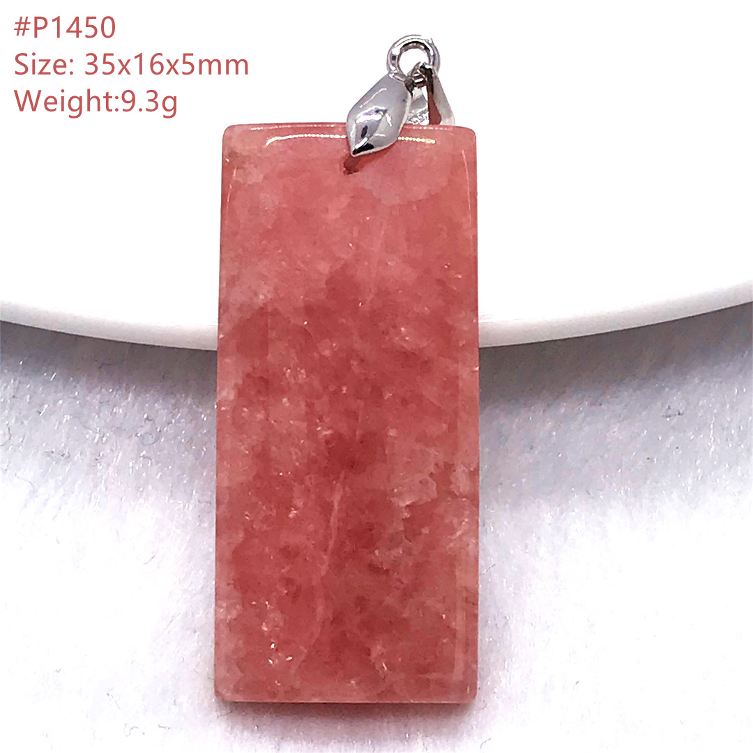 สร้อยคอจี้โรโดโครไซต์สีแดงธรรม - Crystal Pendant Necklace Natural Stone บทวิจารณ์และราคา