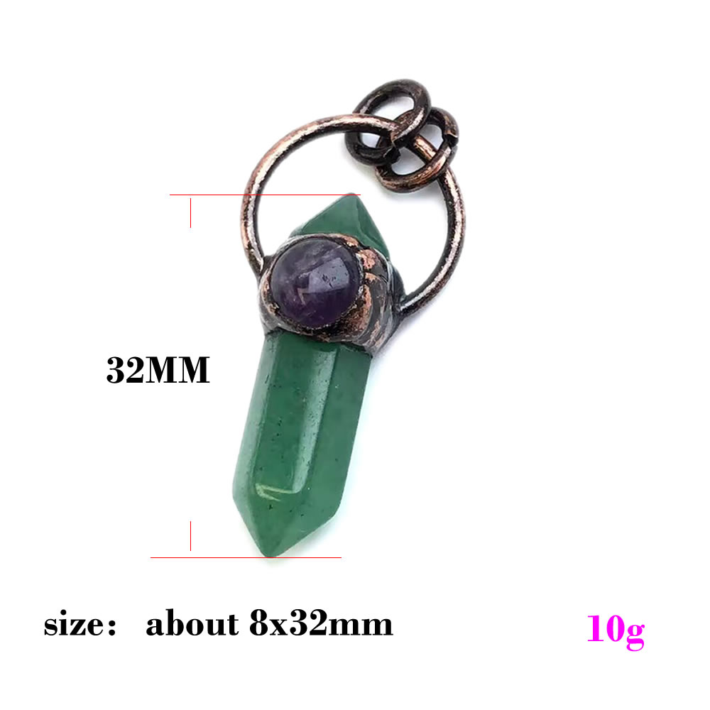 จี้คริสตัลควอตซ์หินธรรมชาติสำห - Crystal Pendant Necklace Natural Stone บทวิจารณ์และราคา